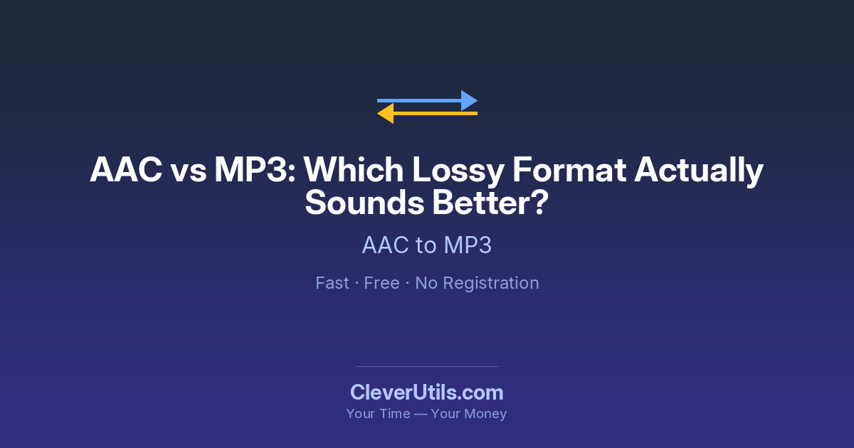 AAC vs MP3: Which Lossy Format Actually Sounds Better? — CleverUtils.com