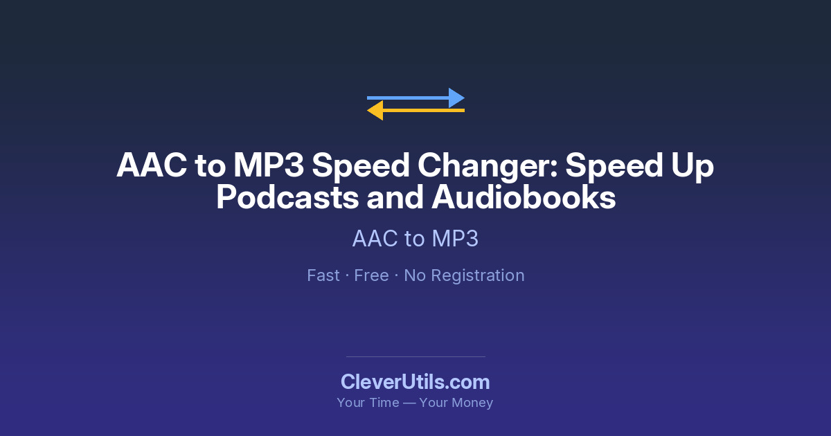 Speed Up Mp3 AAC to MP3 Speed Changer: Speed Up Podcasts and Audiobooks ...