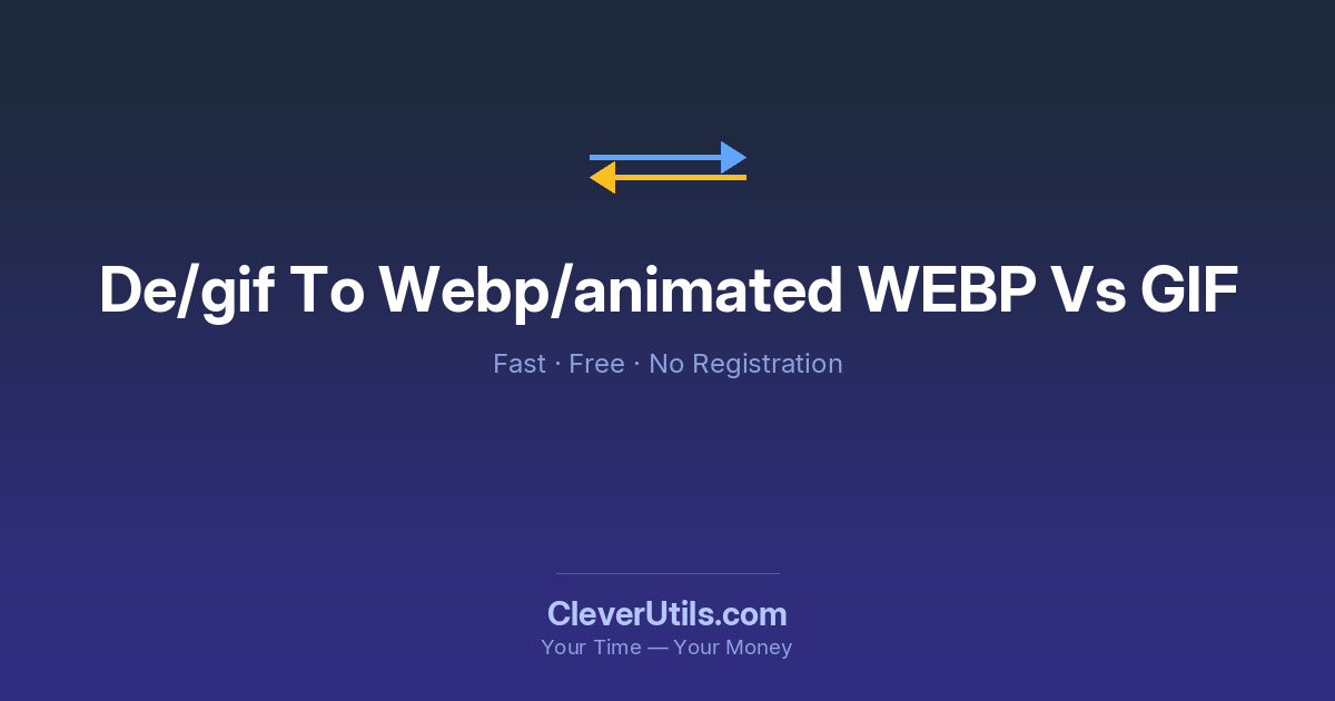 Animiertes WebP vs. GIF: Warum WebP besser ist — CleverUtils.com