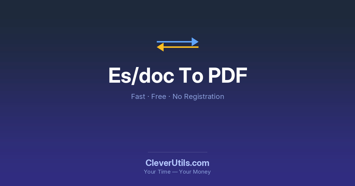 Convertidor de DOC a PDF — Gratis en línea | CleverUtils — Free ...