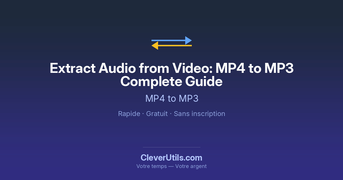 Smartify Audio Guide Extraire l'audio d'une vidéo : guide complet MP4 vers MP3 — CleverUtils.com