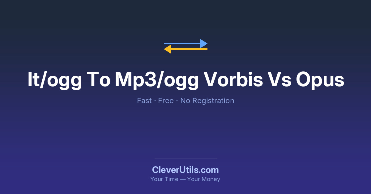 Vorbis Window OGG Vorbis vs Opus: Codec Audio Open-Source a Confronto — CleverUtils.com