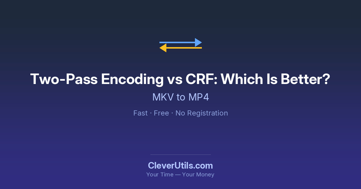 Two-Pass Encoding vs CRF: Which Is Better for Video? — CleverUtils.com