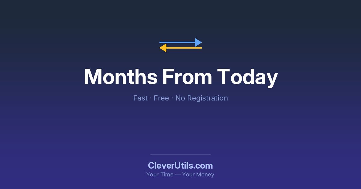 Months From Today Calculator — CleverUtils — Free Convertio Alternative