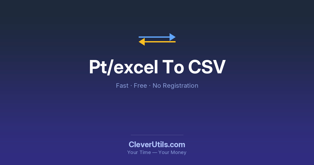 Conversor de Excel para CSV — Grátis online | CleverUtils — Free ...