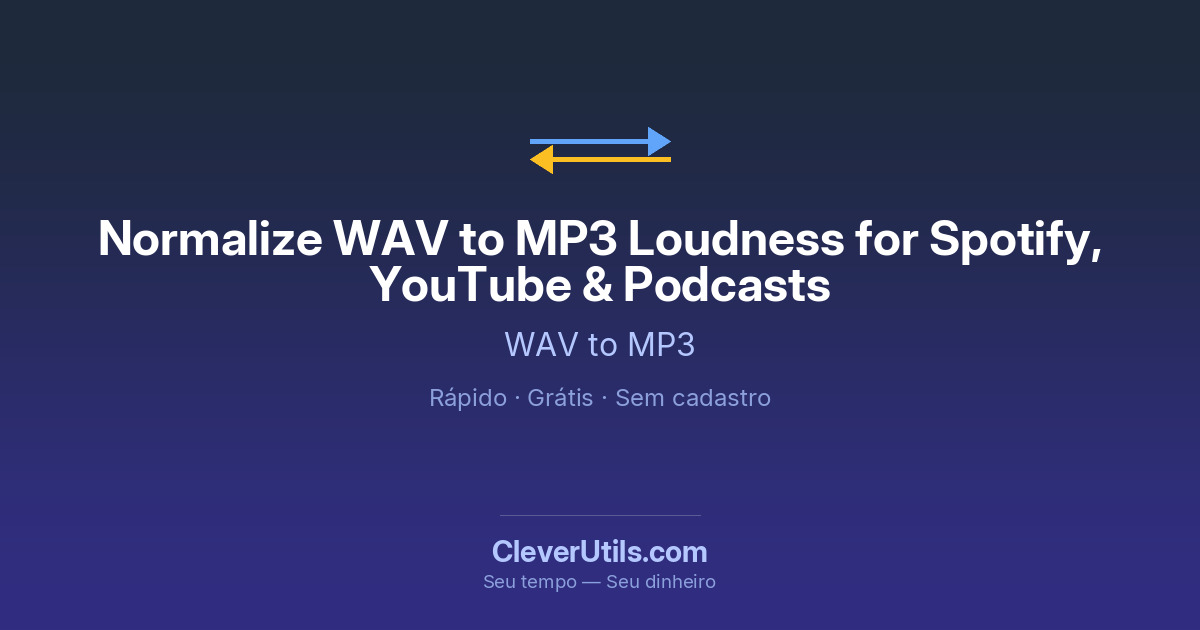 Normalize o loudness de WAV para MP3 para Spotify, YouTube e podcasts ...