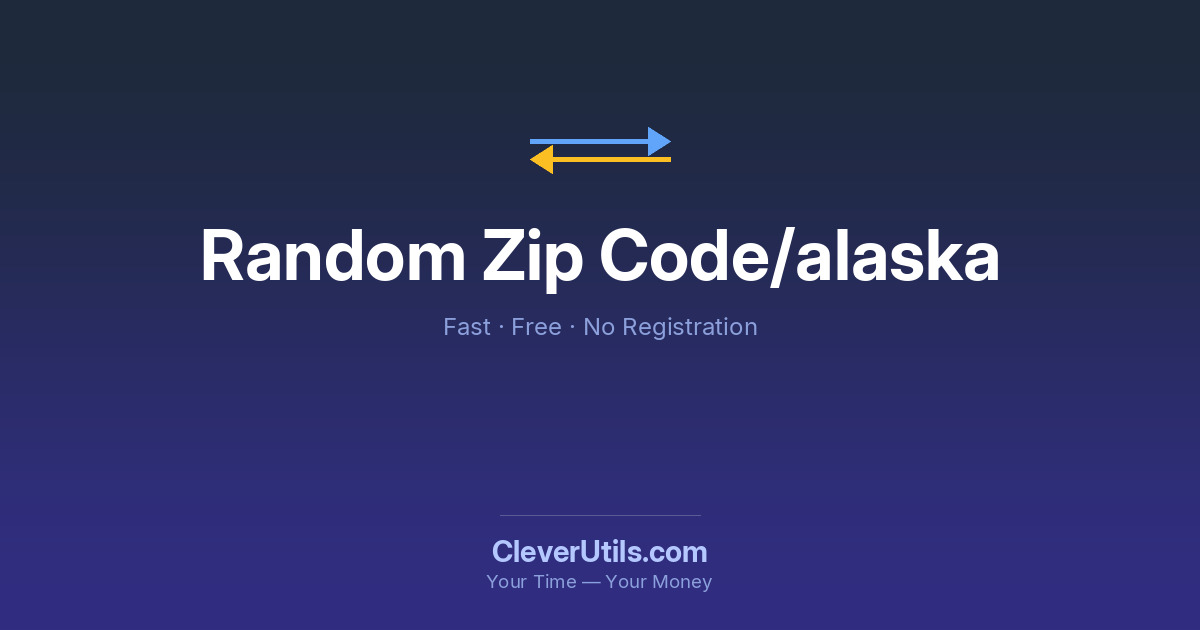 Random Alaska ZIP Code Generator