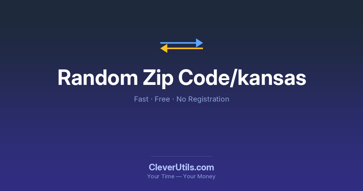 Code Kansas Scene Random Kansas ZIP Code Generator
