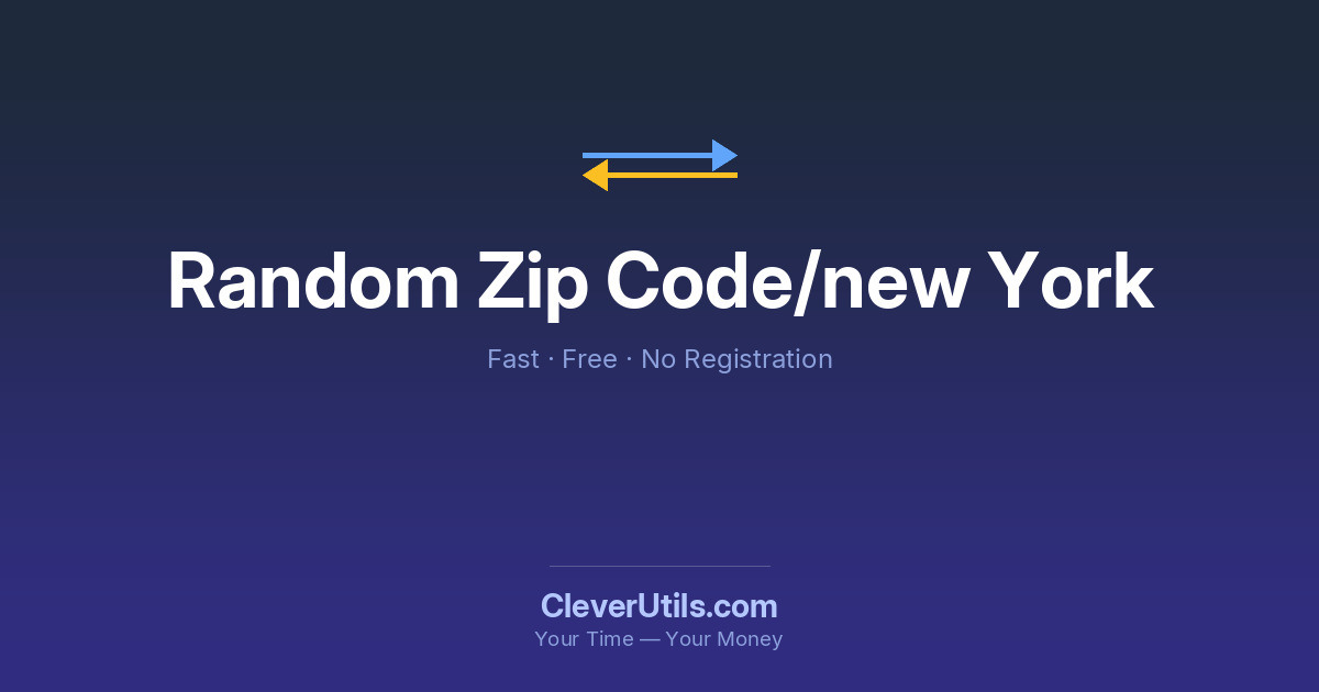Random New York ZIP Code Generator