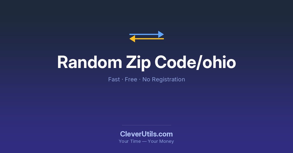 Random Ohio ZIP Code Generator