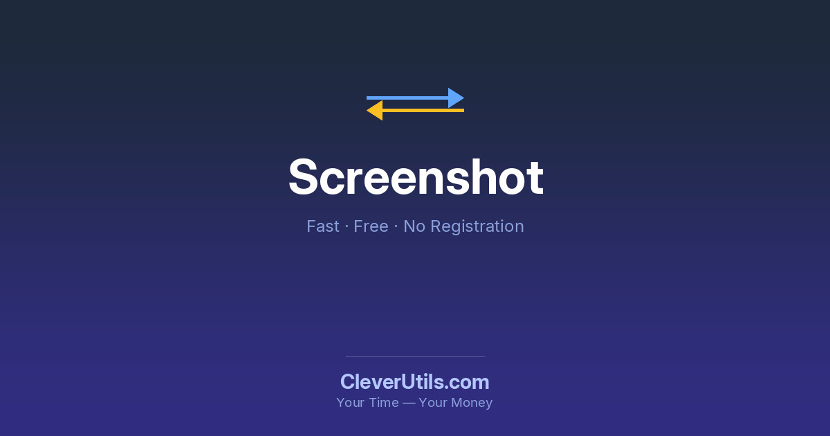 Website Screenshot Tool — CleverUtils.com