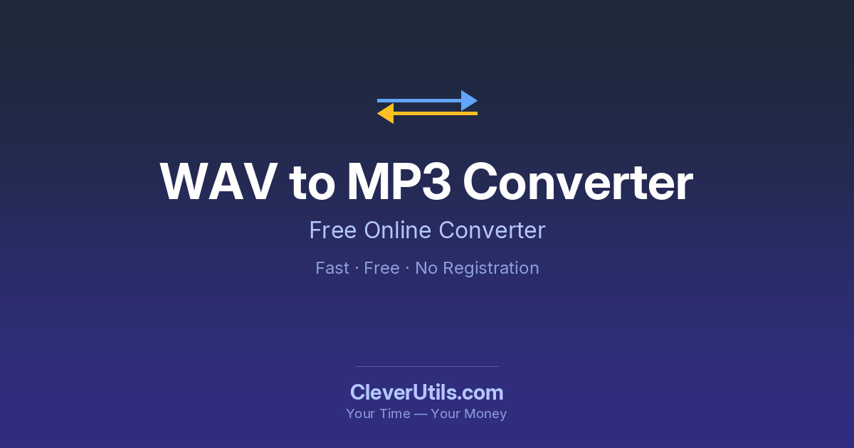 WAV to MP3 Converter — Free Online - CleverUtils.com